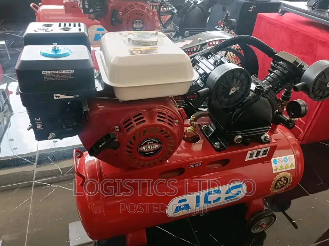 Aico 100L Petrol Air Compressor Double Piston