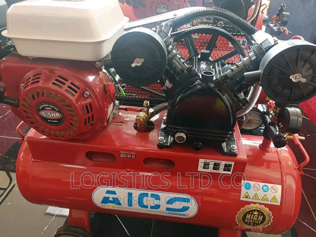 Aico 100L Petrol Air Compressor Double Piston