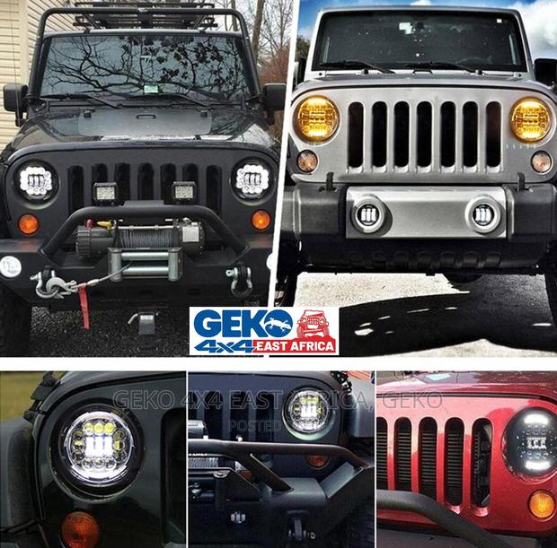 7 Inch 90W Projector LED Headlight, Pair, DRL + Turn Signal - thumbnail 5