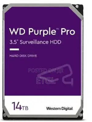 WD Purple Pro Surveillance Hard Drive 14TB, 512MB - WD141PUR