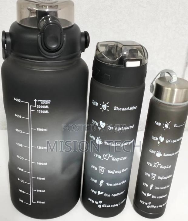 3 In 1 Motivational Water Bottle