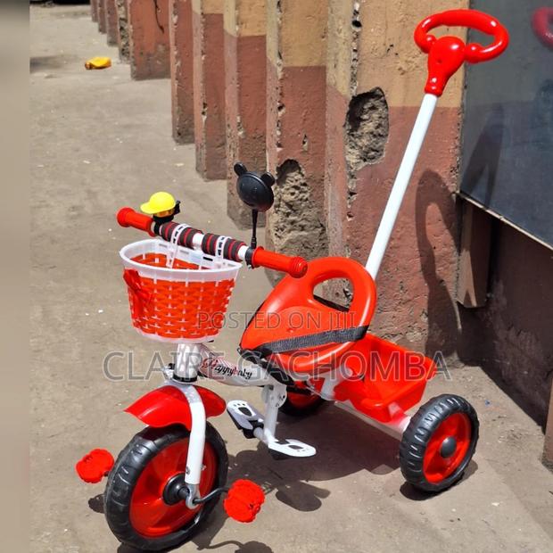 Kids Tricycle With Push Handle - main view
