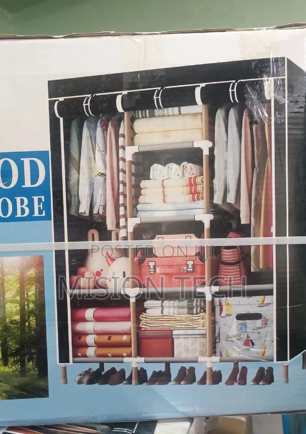 Potable Wooden Wardrobe" - main view