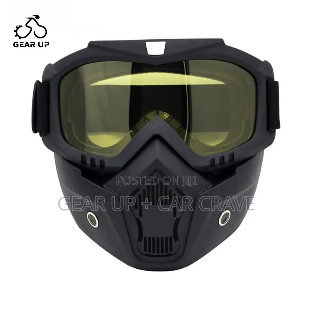 Motorbike Rider Face Mask Goggles Detachable