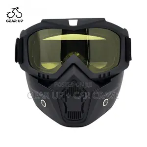 Motorbike Rider Face Mask Goggles Detachable