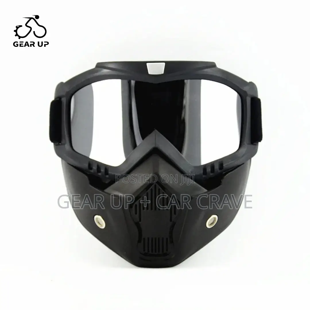 Motorbike Rider Face Mask Goggles Detachable