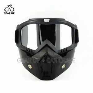 Motorbike Rider Face Mask Goggles Detachable