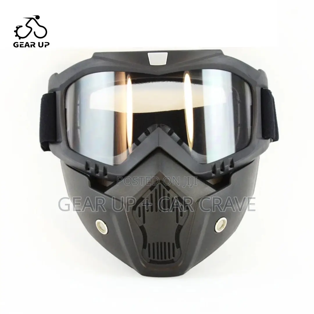 Motorbike Rider Face Mask Goggles Detachable