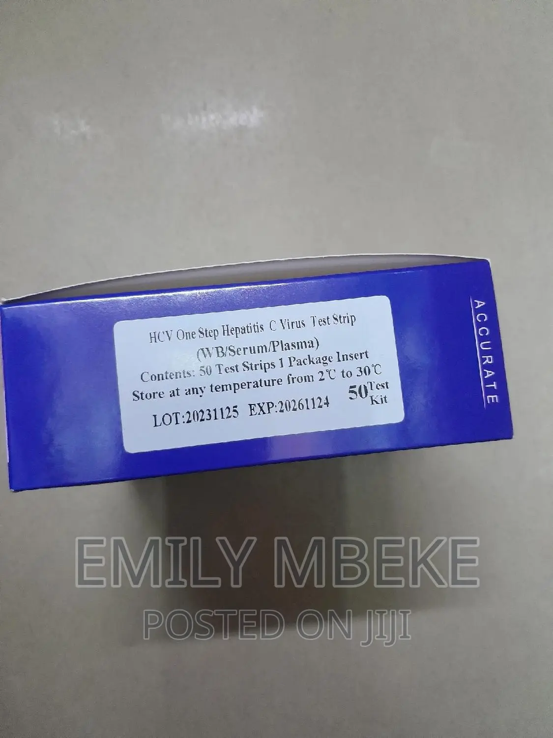 HCV One Step Hepatitis C Virustest Strip