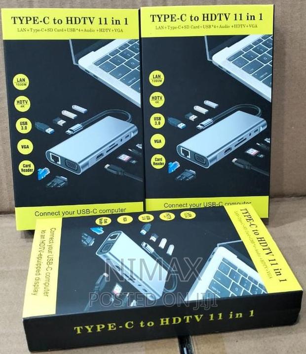 8 IN 1 Type-C HUB to HDMI VGA Adapter for SD/Mic SD Card - main view