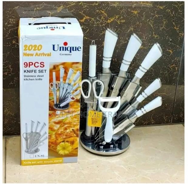 UNIQUE Stainless Steel 9 Knife Set