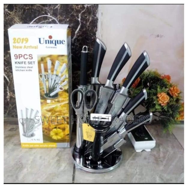 UNIQUE Stainless Steel 9 Knife Set,Set