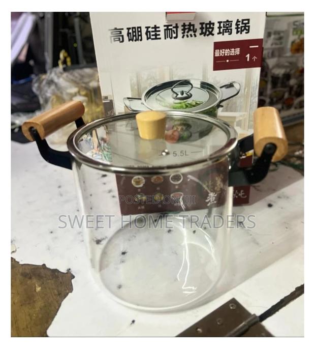 Borosilicate Clear Glass Cooking Pot