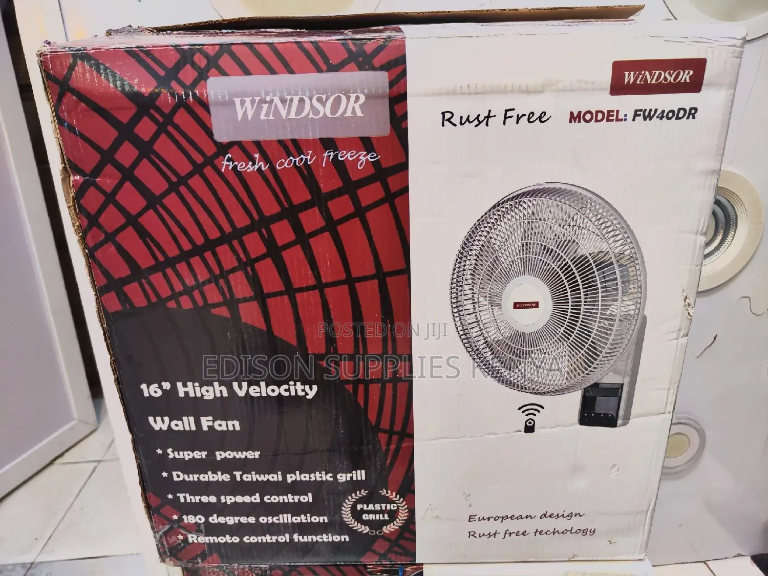 Windsor Wall Fan 16 Inch With Remote Control Cooling Fan 16"