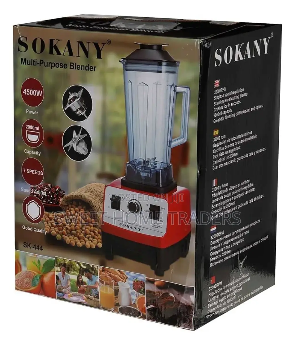 Sokany 4500 Watts Commercial Heavy Duty Blender -2ltrs,
