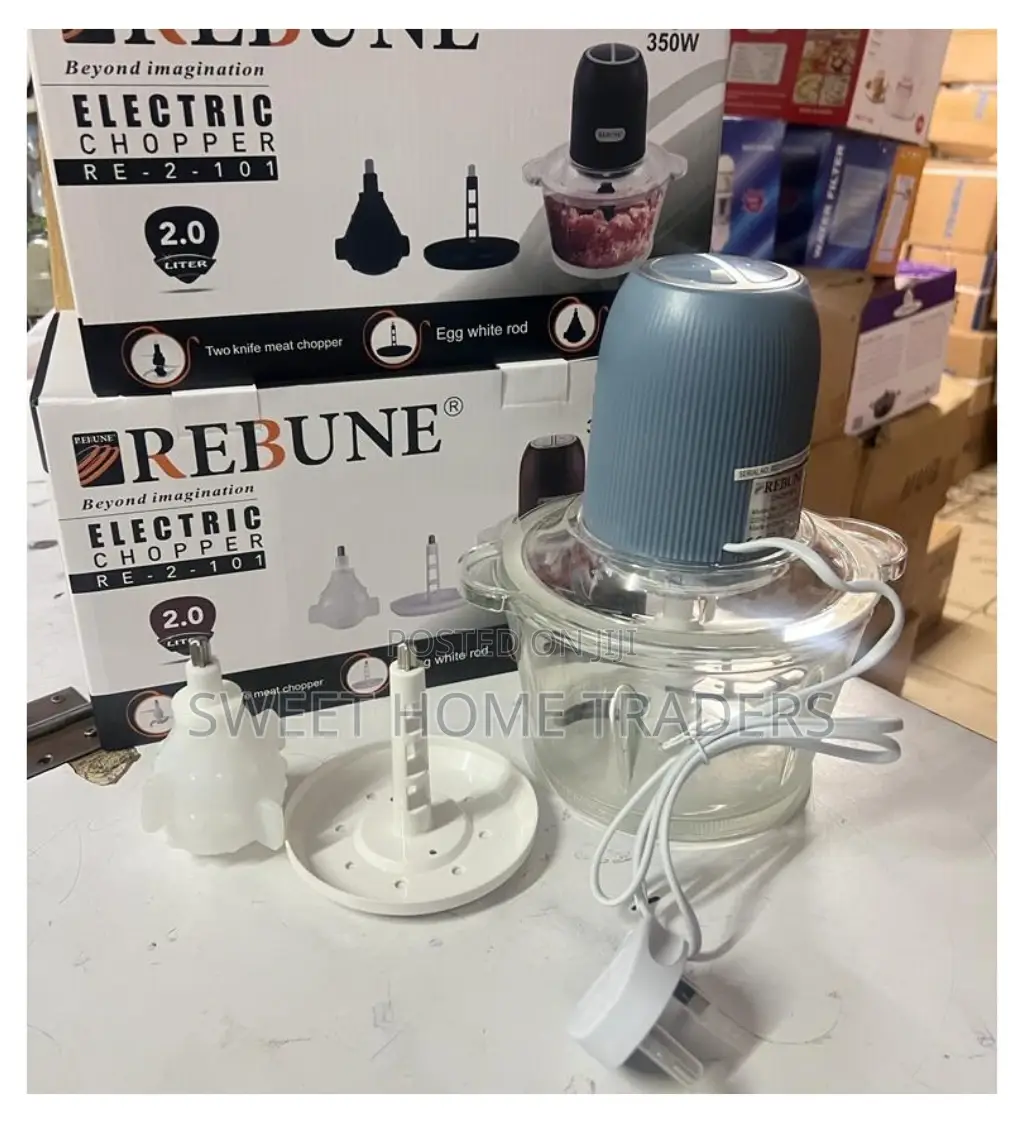 Rebune 3 in 1 Chopper Unbreakable Glass Bowl