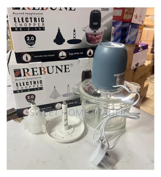 Rebune 3 in 1 Chopper Unbreakable Glass Bowl ,