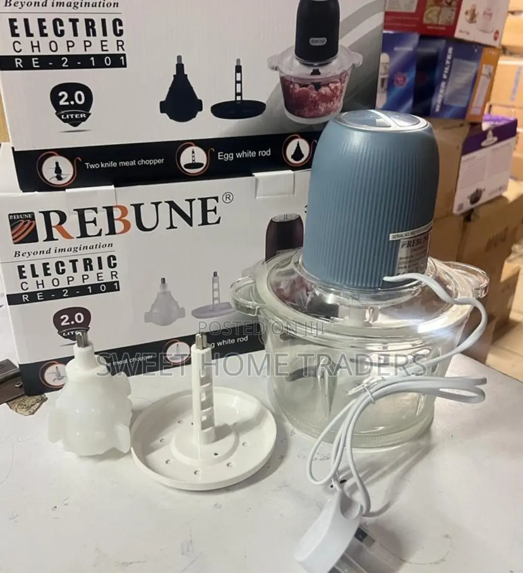 Rebune 3 in 1 Chopper Unbreakable Glass Bowl 
