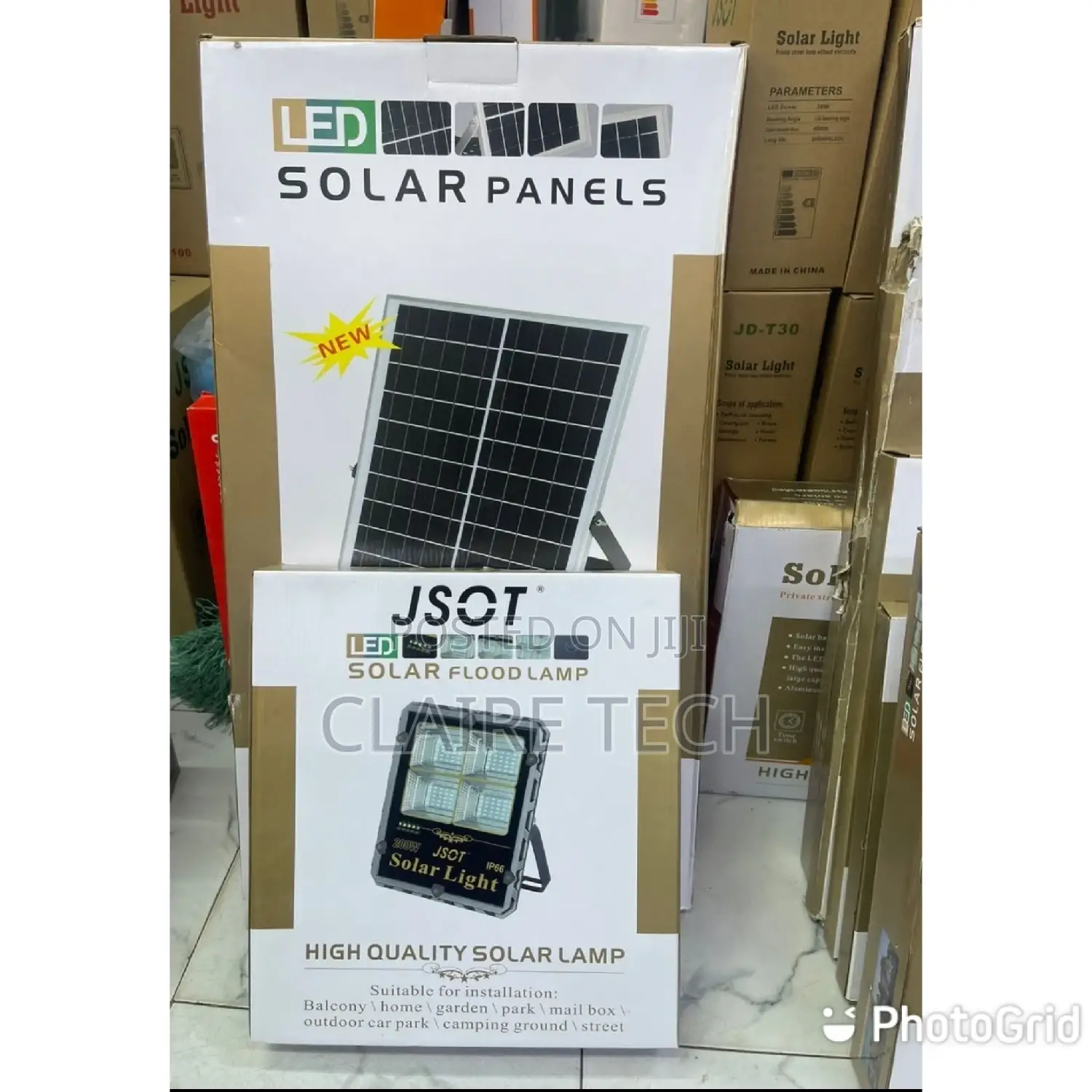 JSOT Floodlight With Solar Panel 30 Watts