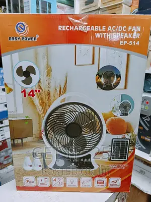*Rechargeable Ac/Dc Fan With Speaker