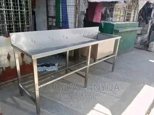 Stainless Steel Commercial Double Bowl Sink (Table)