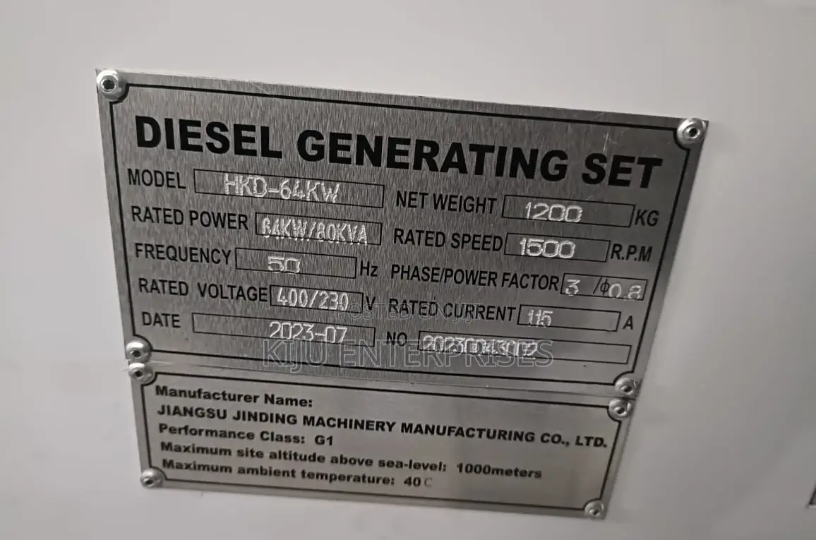 Hisaki 80kva Available Now