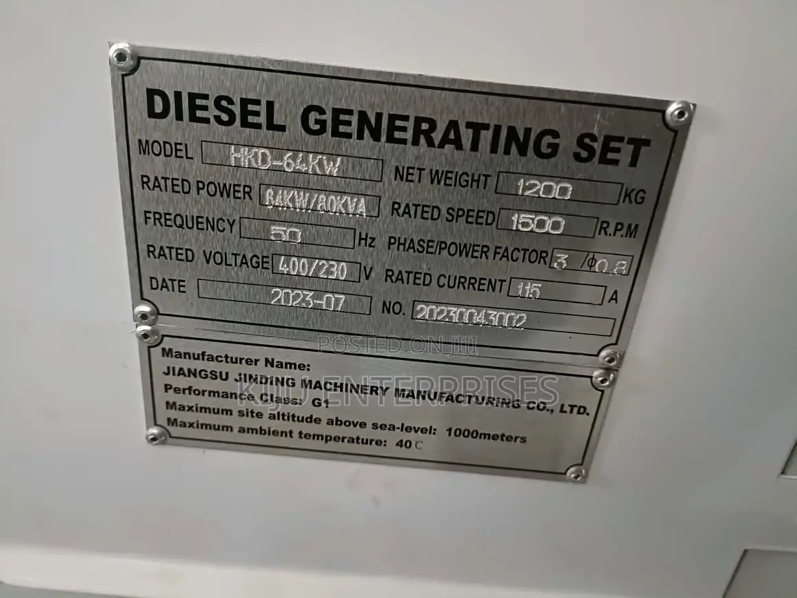 Hisaki 80kva Available Now