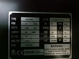 9kva Yorpower Generator Available