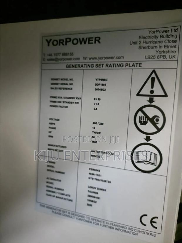Yor Power Generator Available 9/10kva - thumbnail 3