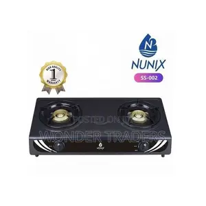 Nunix Auto Ignition Table Top 2 Burner Gas Cooker