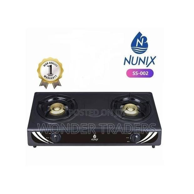 Nunix Auto Ignition Table Top 2 Burner Gas Cooker