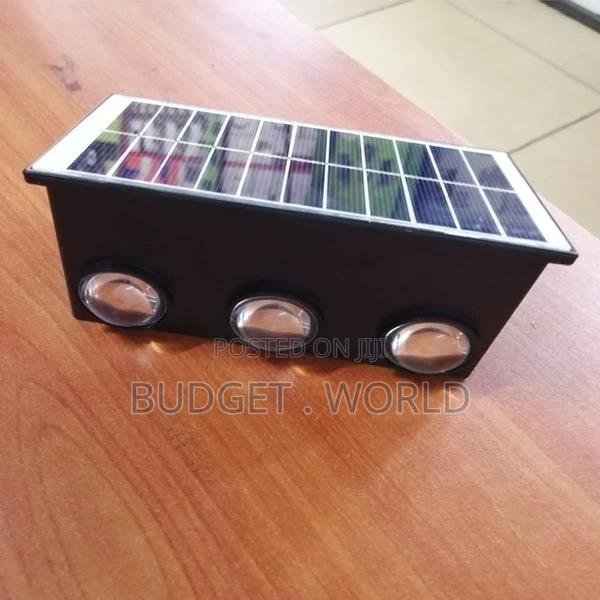 6 Lights Up Down Solar Wall-Mounted Lamp Garden Wall Light