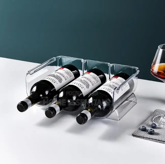 3in1 Wine Bottle Stackable Wine Holder Kitchen Organizer