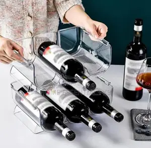 3in1 Wine Bottle Stackable Wine Holder Kitchen Organizer