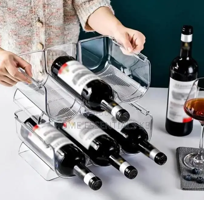 3in1 Wine Bottle Stackable Wine Holder Kitchen Organizer