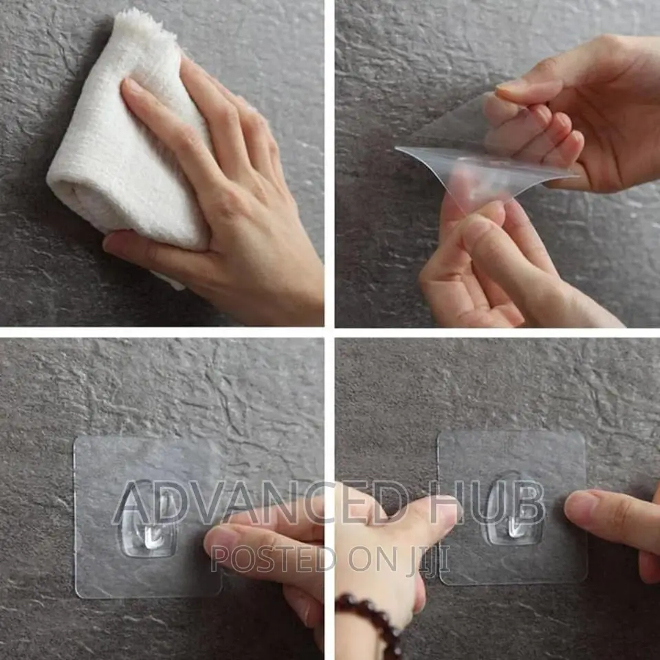 10pc Strong Seamless Adhesive Hooks