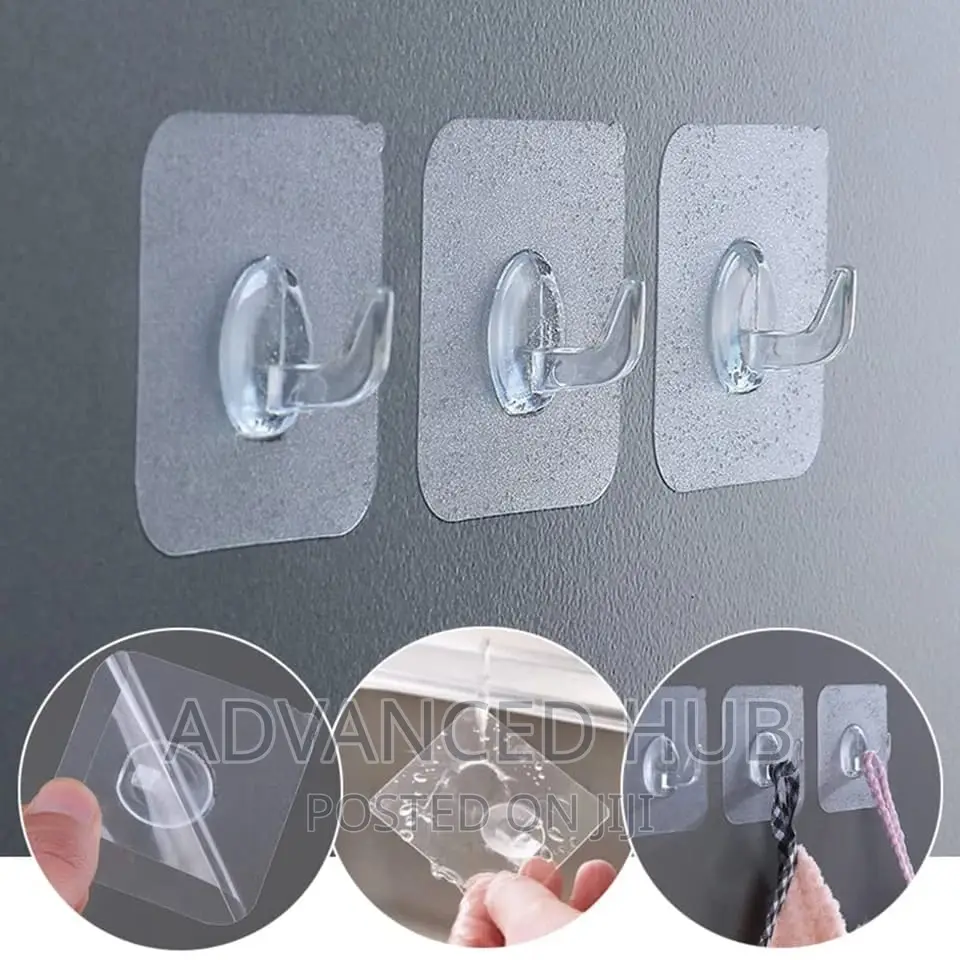 10pc Strong Seamless Adhesive Hooks