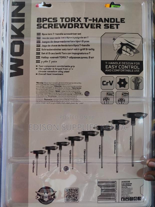 Torx Keys Wokin Torx Screwdriver Set T-Handle 8pcs 209008 - thumbnail 2