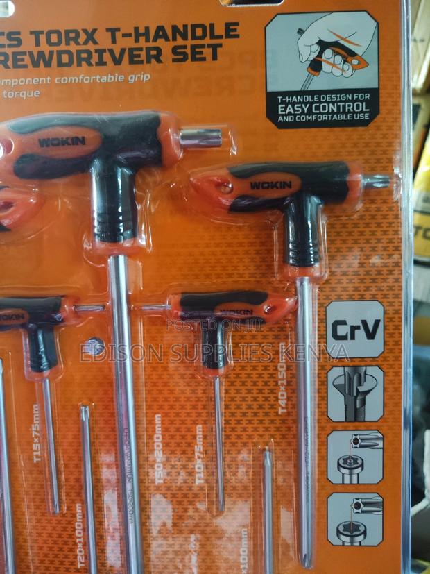 Torx Keys Wokin Torx Screwdriver Set T-Handle 8pcs 209008 - thumbnail 3