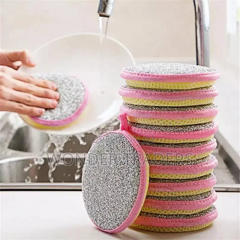 5pcs Double Side Dishwashing Spounge
