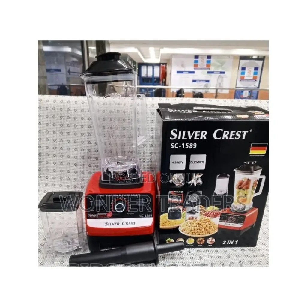 *2 in 1 Silver Crest Blender Code 1589 Legit 4500 Watts*