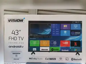 Vision Plus 43"FHD Frameless Android OS Smart Tv Black