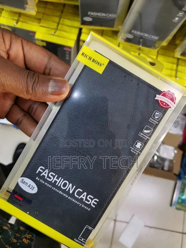 Richboss Samsung A35 Leather Flip Cover Case Black - thumbnail 2