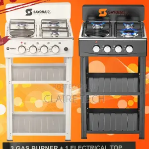 New Sayona 3+1 Free Standing Cooker With It's Shelves