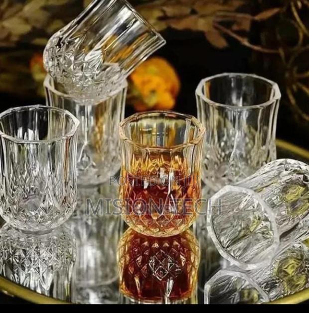 6pcs Short Crystal Diamond Glasses