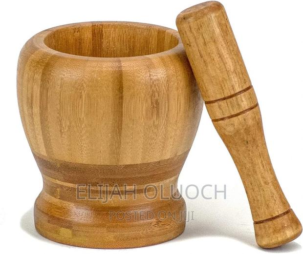 Premium Bamboo Mortar and Pestle Set - thumbnail 2