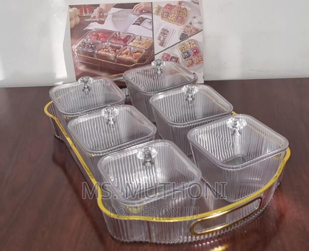 40x25cm Acrylic Tray + 6pcs 420ml Candy Boxes - main view