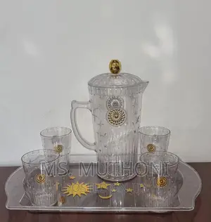 Acrylic Water Sets a Tray, 2.3L Jug, 4 Tumblers 2