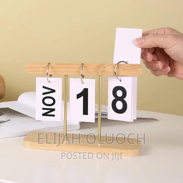 Minimalism Creative Office Decoration Wooden Carlender - thumbnail 2