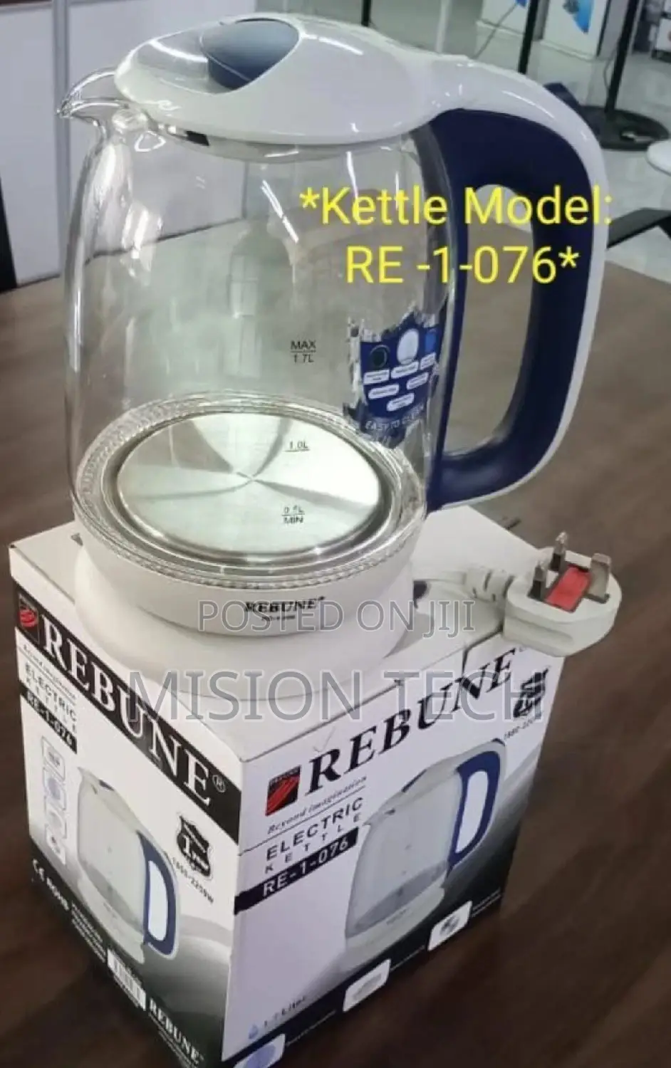 Rebune Stain Resistant Glass Kettle